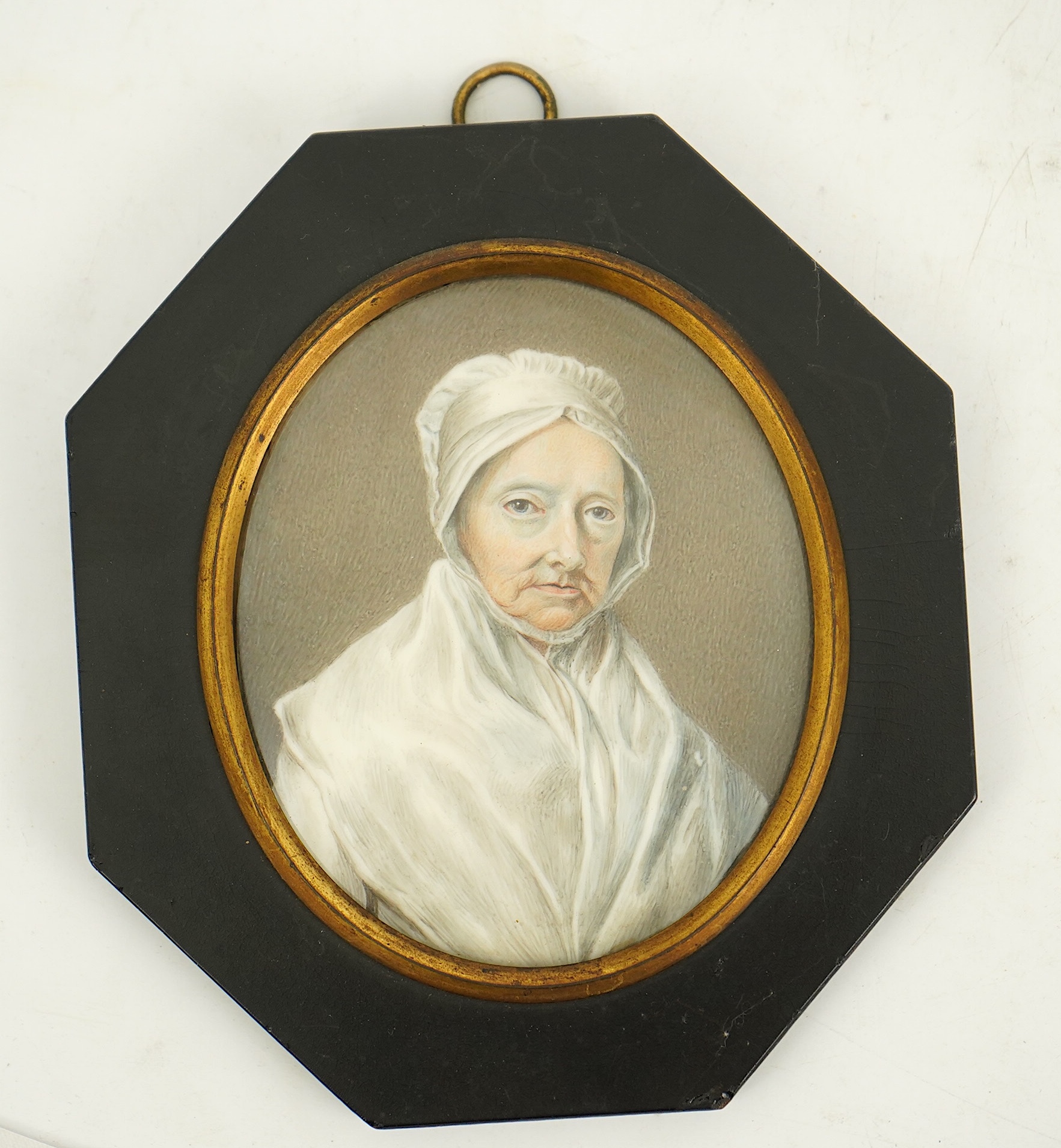 John Hazlitt (British, 1767-1837) , Portrait miniatures of five family members, watercolour on ivory (5), 8 x 6.5cm CITES Submission reference 92DPS9ES